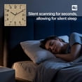 thumbnail image 4 of Beige Wooden Wall Clock Silent Non Ticking, Farmhouse Burlap Solid Brown Color Modern Linen Texture Square Wall Clocks Battery Operated, Decor Clock for Home Office, Living Room, Kitchen, 10 Inch, 4 of 9