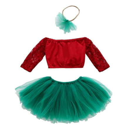 

Coat Kids Girls Off Shoulder Lace Long Sleeve Tops Tulle Skirts Headbands Outfits Coat Check Girl