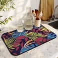 thumbnail image 3 of Tropical Vibe Diatom Mud Kitchen Mat, Palm Leaf Absorbent Coffee Bar Pad, Under Coffee Maker Mat, Quick Dry and Reusable Summer Mat, 3 of 7