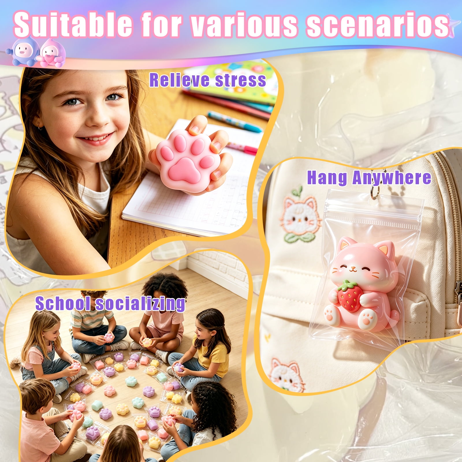 Panda Resin 18 oz Flex Rubber Squishy Kit, Sticky Soft with Mold & Flocking Powder for DIY Stress Relief Toys