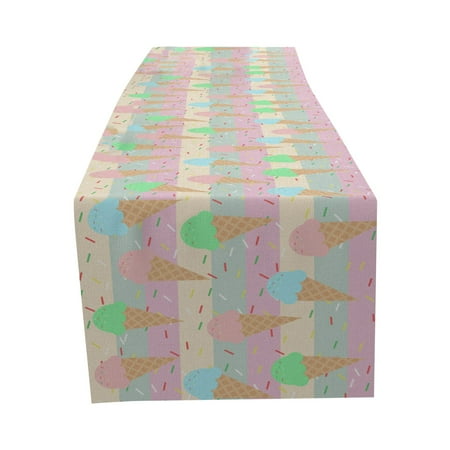 

AdXKenry Decorative Table Runner Round Summer Ocean Beach Themed Linen Tablecloth For Dining And Coffee Tables