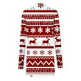 thumbnail image 3 of ClodeEU Womens Christmas Print Cardigan,Open Front Long Sleeve Cardigans,Christmas Holiday Trendy Casual Coat Red x,Womens Plus XXXL, 3 of 4