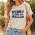 thumbnail image 4 of Jollimate America Turns 250 I Turn 80 Shirt, 1946 Patriotic 80th Birthday Gift Tee, 4 of 5