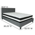 thumbnail image 4 of Flash Furniture Chelsea Queen Size Upholstered Platform Bed in Dark Gray Fabric with Pocket Spring Mattress, 4 of 4