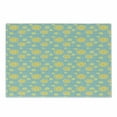 thumbnail image 1 of Yellow and Blue Cutting Board, Childish Drawn Sun and Little Blue Dots Clear Summer Sky Theme, Decorative Tempered Glass Cutting and Serving Board, in 3 Sizes, by Ambesonne, 1 of 2