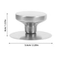 thumbnail image 2 of PTOOTP 2Pcs Simple Plated Silver Pot Lid Handle Replacement Knobs for Pan and Casserole Lid Convenience, 2 of 8