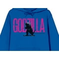 thumbnail image 2 of Godzilla Classic Oversized Logo Long Sleeve Blue Women's Hooded Sweatshirt-3XL, 2 of 7