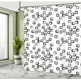thumbnail image 4 of Ambesonne Modern Shower Curtain, Modern Monochrome Squares, 69"Wx75"L, Charcoal Grey and White, 4 of 4