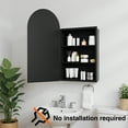 thumbnail image 4 of FENGXIH Arched Bathroom Mirror Medicine Cabinet Modern Arched Wall Mounted Storage with Adjustable Shelf Black, 4 of 10