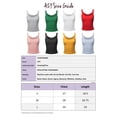 thumbnail image 6 of A2Y Women's Basic Solid Double Scoop Neck Rib Cropped Tank Top Blush L, 6 of 6
