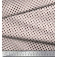 thumbnail image 2 of Soimoi Red polyester Crepe Fabric Weather Cock & Dots Printed Craft Fabric by the Yard 52 Inch Wide, 2 of 5