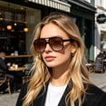 thumbnail image 5 of VOUZZA Sunglasses Vintage Double Bridge Classic Aviator Style UV Protection Eyewear Men Women, 5 of 5