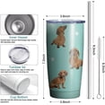 thumbnail image 5 of Dachshund Dog Tumbler Stainless Steel Insulated Travel Coffee Cups with Lid and Straw,Ideal Memorial Gift for Dog Dad/Mom,20oz, 5 of 6