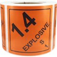 thumbnail image 1 of Hazard Class 1 D.O.T. Explosives 1.4 S Hazmat Labels | 4 x 4" Inch | 500 Pack, 1 of 1