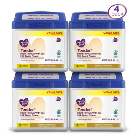 Parent's Choice Tender® Non-GMO* Infant Formula Powder, 32 oz, 4