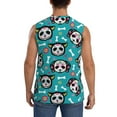 thumbnail image 4 of Fotbe Men's Skull Cat Print Men's Sleeveless Muscle Tank Tops Casual T-Shirts for Gym Workout Beach-Large, 4 of 8