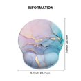 thumbnail image 3 of PENGXIANG Stylish Marble Mouse Pad - Pink Blue Gradient  Ergonomic Rubber Design  Textured Round Wrist Rest, 3 of 5