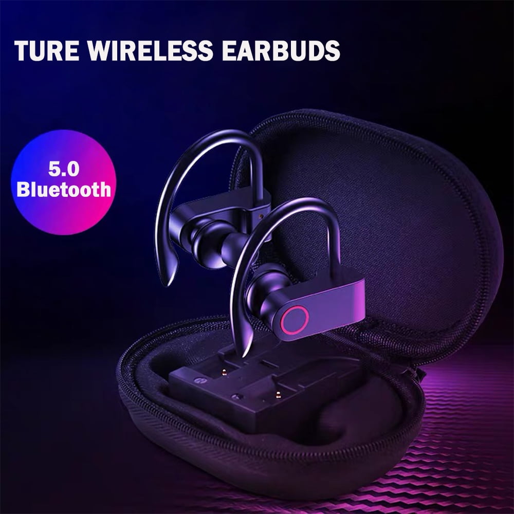 Newest Upgraded 5.0 Bluetooth Earbuds, Hi-Fi Stereo Noise Cancelling TWS Bluetooth Wireless Headset Headphones, Sports Press Control Earphone with Charging Box for iPhone 11/11 Pro/XS MAX, S10454