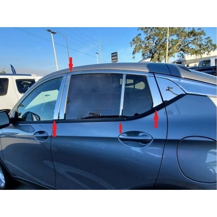 QAA part PP64552 is an 8 piece Stainless Steel Pillar Post Trim that is compatible with Buick Envista 2024