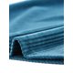 thumbnail image 5 of Blusa con cuello levantado para mujer de manga larga acanalado de punto de terciopelo sólido Azul Eléctrico XL, 5 of 6