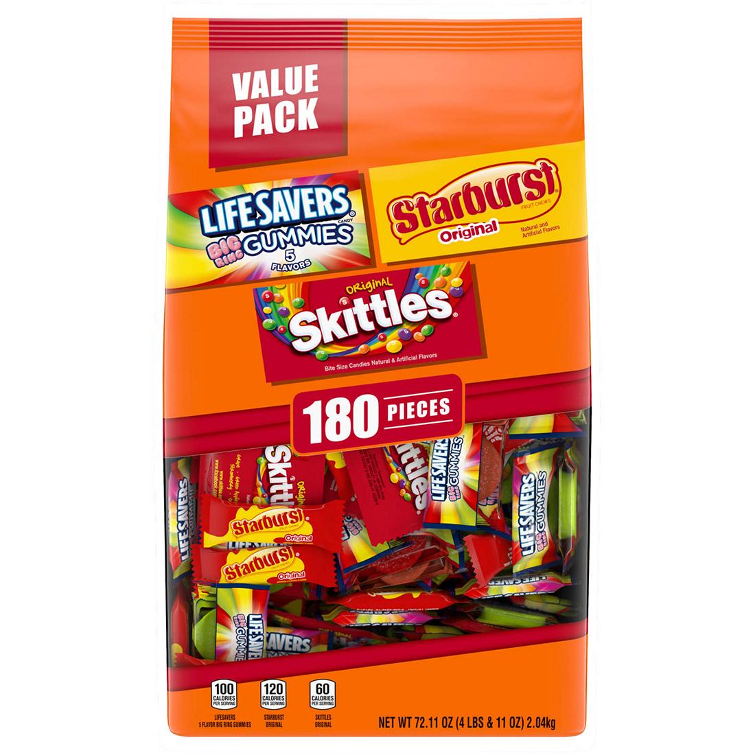 Product Of Skittles Starburst And Life Savers Fun Size Variety Pack 180
