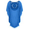thumbnail image 4 of Yuhangmm Coverups for Bathing Suits, Swimwear Cover Up Lightweight Beach Cover Up Off Shoulder Plus Size Wrap With Tassels For Spring And Summer Platform Competitor Title Dark Blue One Size, 4 of 4