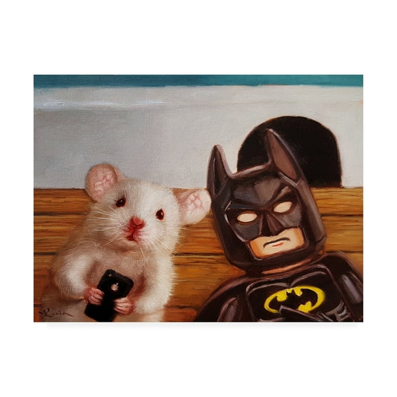 Trademark Fine Art 'Selfie with Batman' Canvas Art by Lucia Hefferna