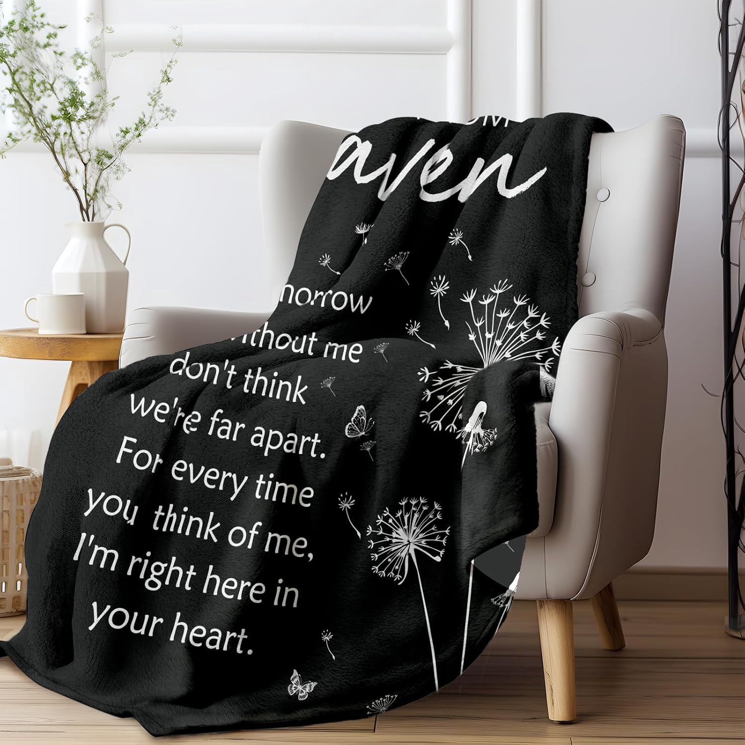 Memorial Sympathy Gifts for Loss of Loved One, Soft Flannel Memorial Blanket, Bereavement Gift Idea, Grief Condolences Sorry for Your Loss for Mom Dad Grandma Grandpa Sister