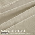 thumbnail image 3 of Cortinas TWODRAPES de lino beige con pliegue pinzado, 102 x 244 cm, 2 paneles, 3 of 9