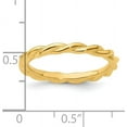 thumbnail image 4 of Sterling Silver Stackable Expressions Yellow-plated Twist Ring - Ring Size 8.0-2.4gm, 4 of 7
