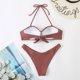 thumbnail image 4 of Conjunto de ropa de playa con estampado de Bikini y traje de baño dividido calado de Color sólido cómodo para mujer OAVQHLG3B Store  lin121212, 4 of 4
