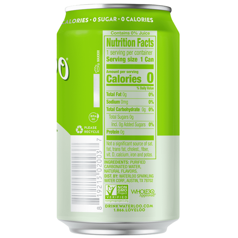 Waterloo Lemon-Lime Sparkling Water, 12 fl oz, 12 Pack photo 8