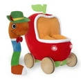 thumbnail image 2 of Yottoy Lowly Worm Soft Toy 7.5” with Applecar 6”, 2 of 4
