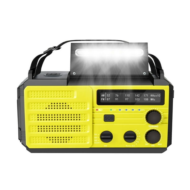 Emergency Weather Radio, Solar Portable Radios with Hand Crank 8000mAh