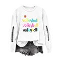 thumbnail image 2 of Trikvn Volleyball Graphic Sweatshirts for Women Casual Crewneck Long Sleeve Pullovers Fall Sports Fan Tops Letter Print Comfortable Activewear, 2 of 8