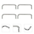 thumbnail image 3 of OUNONA Sturdy Iron Pull Handles for Industry Equipment Use Smooth Surface and Durable 4 Pieces Silver, 3 of 8