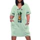 thumbnail image 1 of Receta de cóctel Mint Julep Vestido holgado con bolsillos Vestido mujer verano ropa verano, 1 of 6