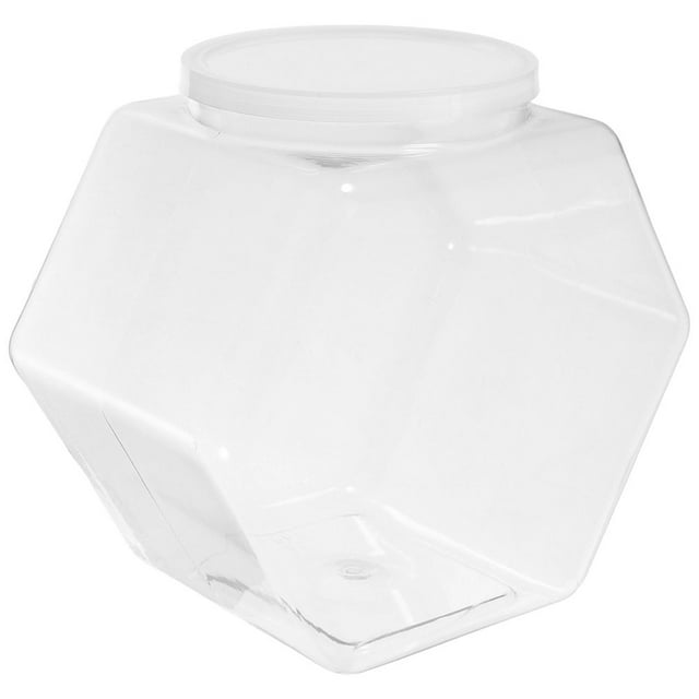 CHUANK Cookie Jar Clear Candy Jar Large-capacity Snacks Storage Jar Hexagon Cookie Container
