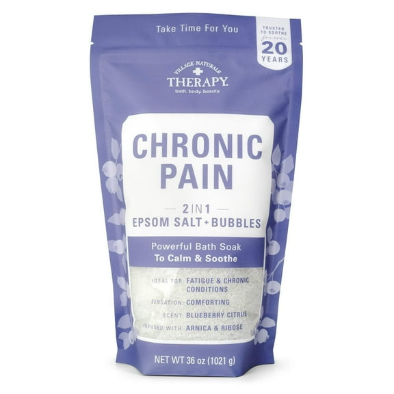 Village Naturals Therapy Chronic Pain and Fatigue Body Soak, 36 Oz, 2 Pack