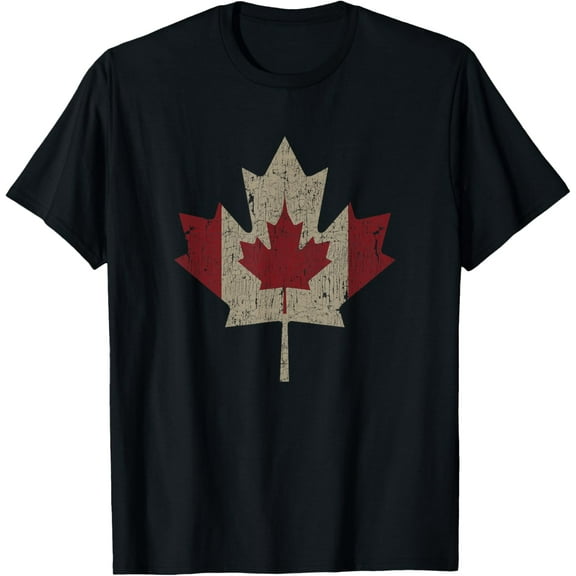 Vintage Canada Flag Shirt Maple Leaf Canadian Pride T-Shirt T-ShirtPure cotton short-sleeved shirts for both men and women