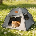 thumbnail image 1 of Tente pour Animaux de Compagnie pour Petits Chiens et Chats Semi-Fermée Lit Lavable Portable Abri de Camping Intérieur Extérieur, 1 of 6