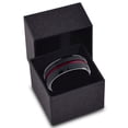 thumbnail image 3 of P. Manoukian Tungsten Wedding Band Ring 8mm for Men Women Red Black Beveled Edge Brushed Polished Lifetime Guarantee Size 9, 3 of 4
