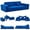 Blue, variant on Ktaxon Corduroy Kids Toddler Couch 14PCS Modular Sofa Set, Convertible Play Couch for Living Room, Playroom, or Bedroom Gray