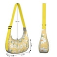 thumbnail image 5 of Lightweight Hobo Bag with Daisy Floral Design Adjustable Strap Smooth Zipper Nylon Material Suitable for Daily Use and Outdoor Activities, 5 of 5