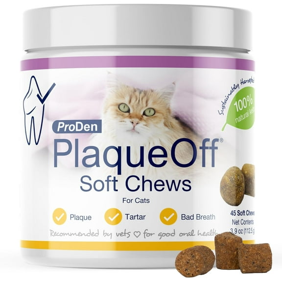 Proden Plaque Off Dental Care Soft Chews for Cats 45ct