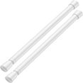 thumbnail image 1 of CHUANK 2 Pack Curtain Rod Adjustable 24-43 Inches，5/8” Diameter， White，Small Short Expandable Spring Loaded Tension Rods For Window  Bathroom  Cupboard Kitchen, 1 of 6