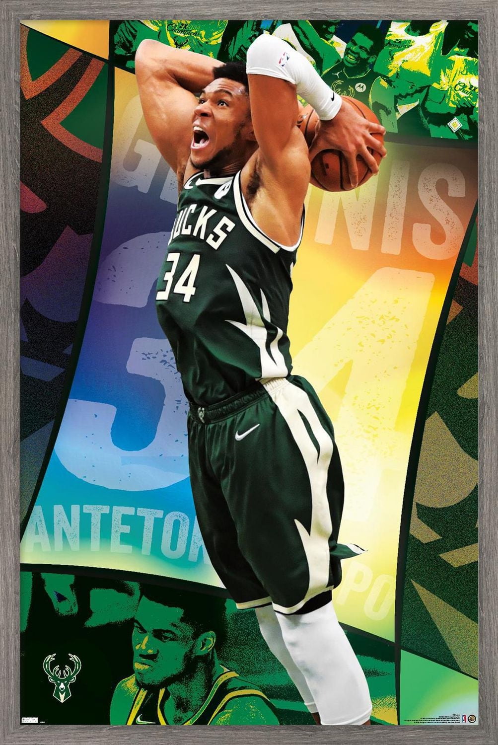 NBA Milwaukee Bucks - Giannis Antetokounmpo 21 Wall Poster, 22.375" x 34"