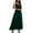 Green, variant on IROINNID Formal Dress for Women Fashion Women ALL Season Solid Sleeveless V-Nevk Split Casual Lace Pachwork Dress