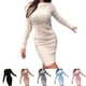 thumbnail image 4 of Women Bodycon Mini Jumper Dress Ladies Long Sleeve Party Sweater Knitted Dresses, 4 of 8