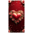 thumbnail image 3 of Red Roses Flower Vase Backdrop Photo Booth Background Romantic Hanging Hearts Wedding Photography Banner Valentines Celebrations Decor Event, 3 of 4